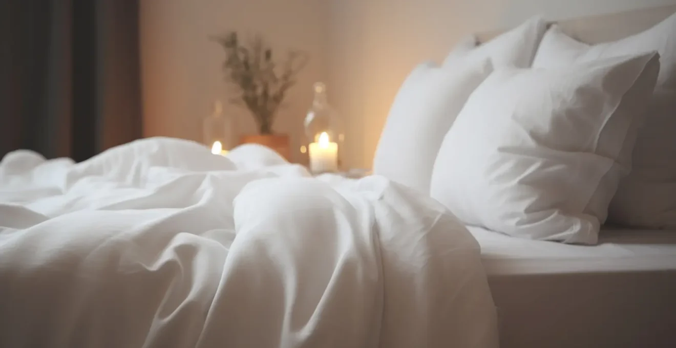 Femme utilisant un aspirateur pour nettoyer la surface d'un matelas dans une chambre